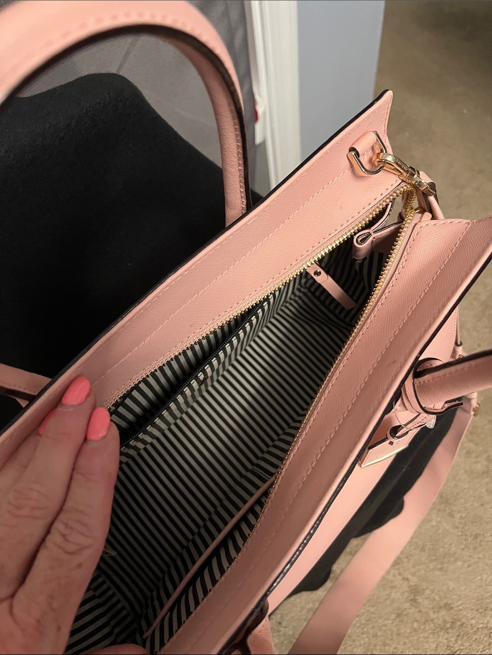 kate spade Blush Pink Leather Satchel with Detachable Strap - Picture 2 of 5